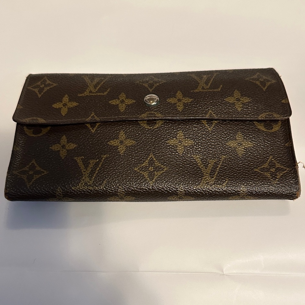 Louis Vuitton Brown and Tan Monogram Wallet
